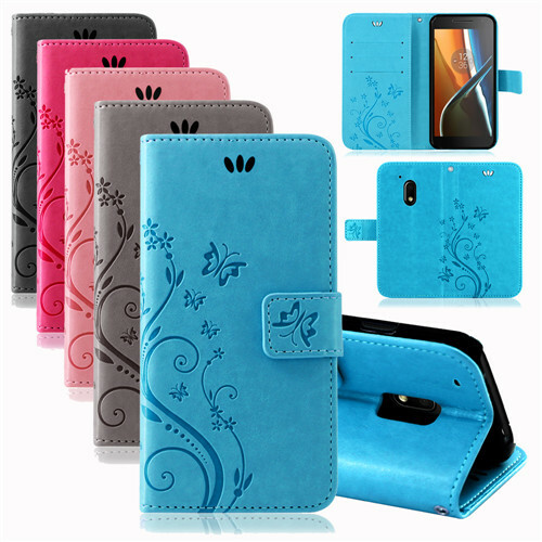 Motorola Handy Tasche Handyhülle Schutz Hülle Blumen Flip Cover Wallet Case Etui