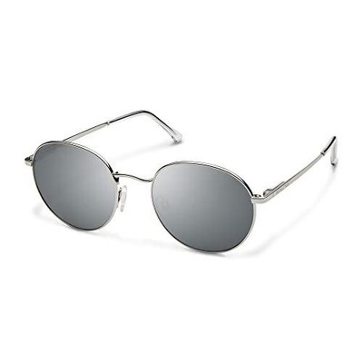 Suncloud Bridge City Polarized Sunglasses, Silver/Polarized Silver Mirror