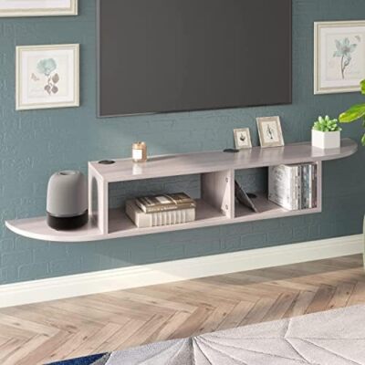 Floating TV Stand TV Wall Shelf Stand, Floating Cable Box Shelf Wall Mounted