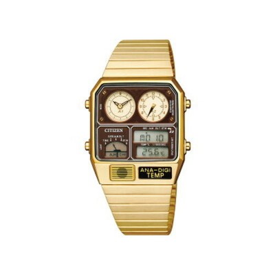 Pre-owned Citizen Ana-digi Temp Jg2103-72x Gold Analog Digital Men's Ship From Japan
