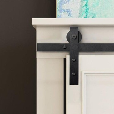 Details About Iron Black 36 Sliding Roller Mini Barn Door Track Rail Hardware Kit