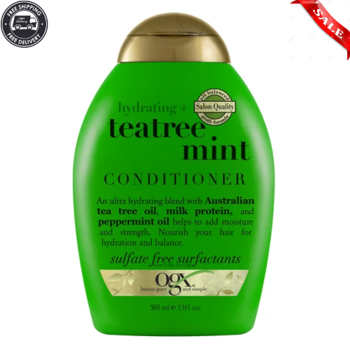 OGX Hydrating + Tea Tree Mint Nourishing & Invigorating Daily Shampoo with Peppe