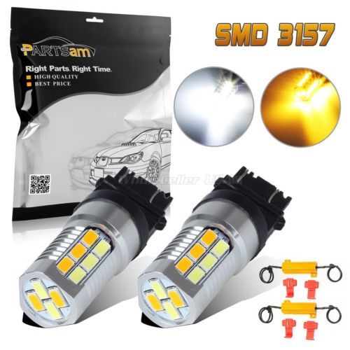 CHUSYYRAY 3157 3156 Amber yellow LED Turn Signal Parking Light