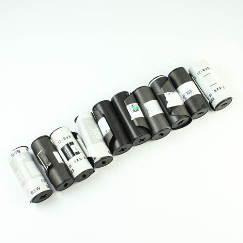 10 EMPTY Plastic 120 Film Spools - Spool + Backing Paper - Respooling/Re-Rolling