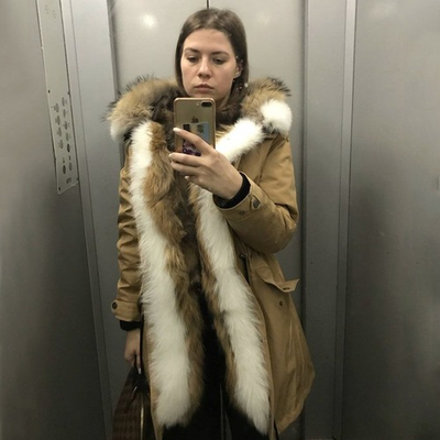 Waterproof Parka Jacket Real Fur Liner Coat Natural Collar Hooded Outerwear