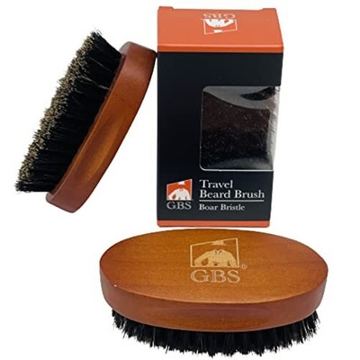 2 Pack Beard Travel Brush with Boar Bristles Great for Dry or Wet Beards Dist...
