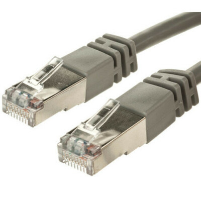 3ft Shielded STP CAT5e Ethernet Network LAN Router Patch Cable Cord RJ45 Gray