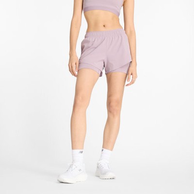 New Balance Womens RC 2-в-1 короткие 3;
