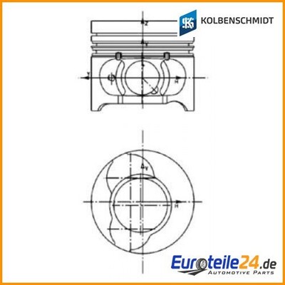 Kolben KOLBENSCHMIDT 40190600 für Renault Clio II Kangoo