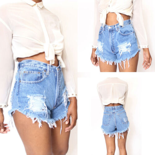 High Waisted Destroyed Hot Pants