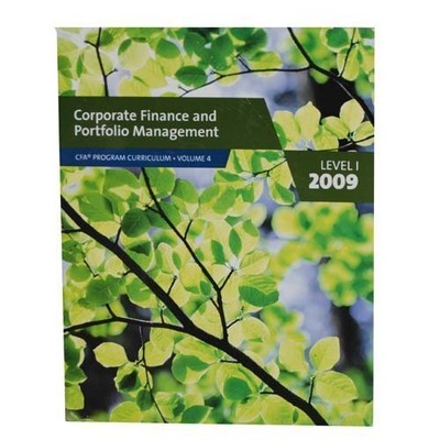 Corporate Finance and Portfolio Management, CFA Program Curriculu