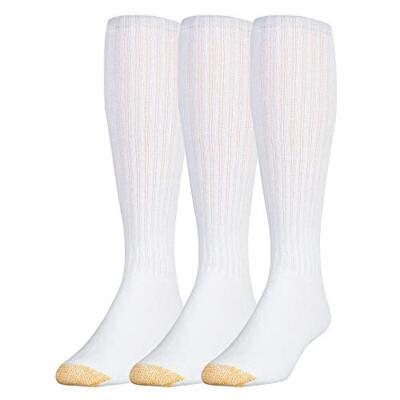  Men's Ultra Tec Performance Over-The-Calf Athletic X-Large 3 White (3-pairs)