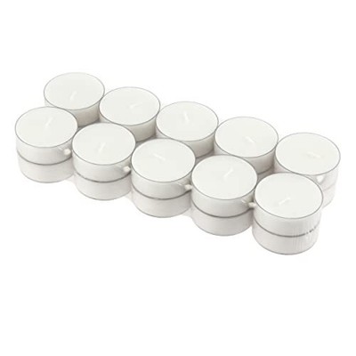  Pack Unscented Mega Oversized Clear Cup Tea Light Candles with 9 Hour 20