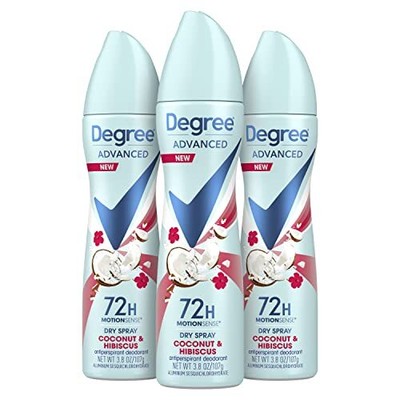 Advanced Antiperspirant Deodorant Dry Spray Coconut & Hibiscus 3 count 72-Hou...