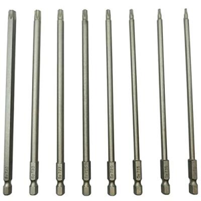 Long Torx Security Screwdriver Bit Sets 6 Inch Length T8 T10 T15 T20 T25 T27 T30