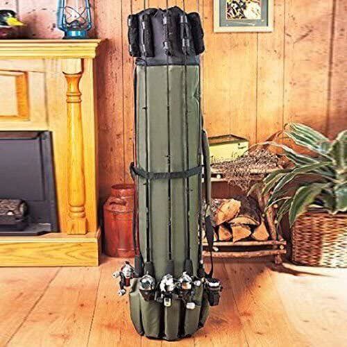 AMOMO Portable Fishing Rod Bag Pole and Reel Carrier Storage Case Great Gift
