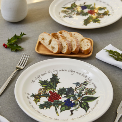 Portmeirion Holly and Ivy Tea Plates - Set of 6