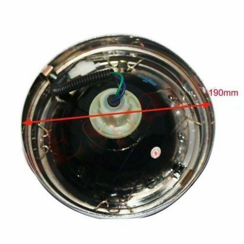 Fits Royal Enfield Electra Thunderbird Head Lamp HeadLight Assembly Steel Chrome  