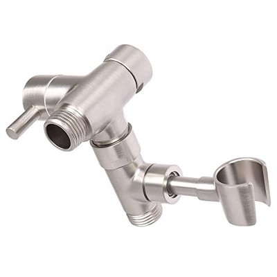 All Metal Shower Arm Diverter with Handheld Shower Mount, G1/2 Brushed Nickel