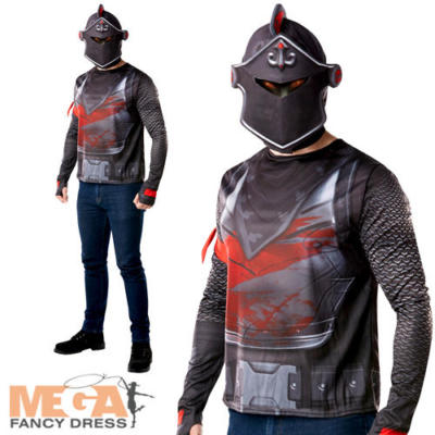 Fortnite Black Knight Adults Fancy Dress Mens Computer Gaming Character Costume