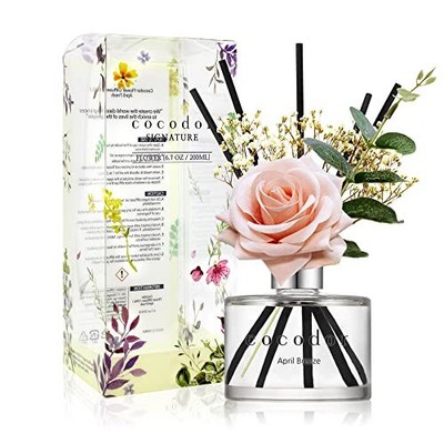 Cocod'or COCODOR Rose Flower Reed Diffuser/April Breeze/6.7oz(200ml)/1 Pack/Reed