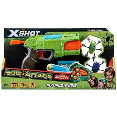 Bug Attack Zuru X Shot Rapid Fire Blaster  with 2 Bugs and 8 Darts New
