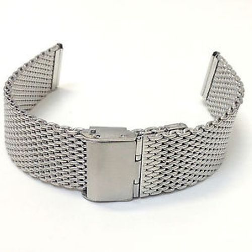 Cinturino Maglia Milano Universale Ricambio Orologio Larghezza 18mm Silver lac