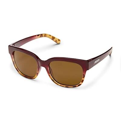 Suncloud Affect Polarized Sunglasses, Raspberry Tortoise Fade/Polarized Brown, O