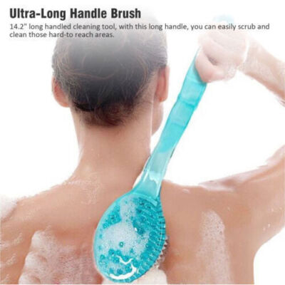 Long Handle Bath Body Brush Soft Back Shower Exfoliating Skin Scrubber Massager