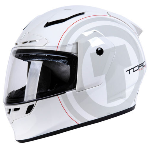 bianco wireless bluetooth bike helmet Torc T14B Blinc Bluetooth Mako Motorcycle Helmet Flat Black Force Size XS