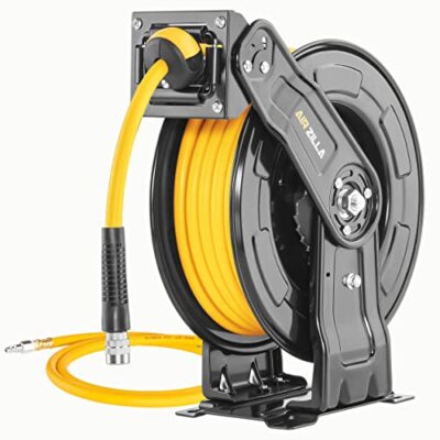 Premium Steel Retractable Air Hose Reel With Dual Arm 3/8