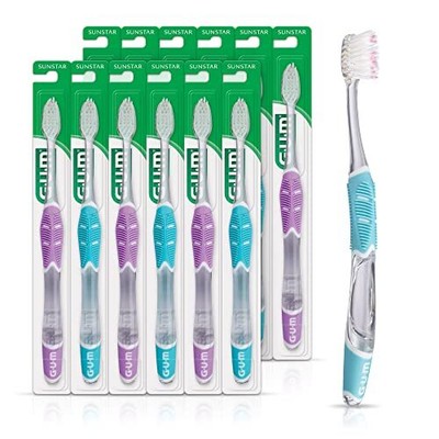 GUM 527 Technique Deep Clean Toothbrush Compact Head Sensitive Bristles Pack