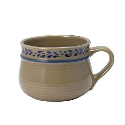 Pfaltzgraff Folk Art Jumbo Soup Mug, 30-Ounce Brown