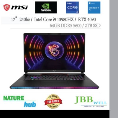 MSI Raider GE78H, 17.0'', 240Hz, Intel Core i9 13th, 64GB DDR5, 2TB SSD, RTX 4090