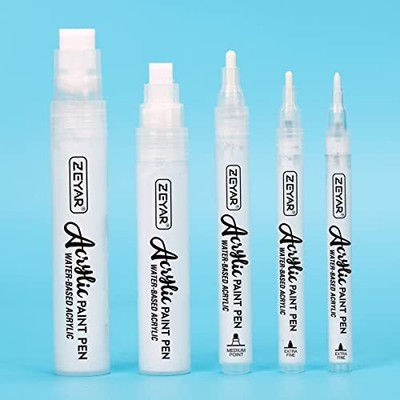 Acrylic Paint Marker Pens 5 Different Point Extra Jumbo Felt15mmJumbo Felt10m...