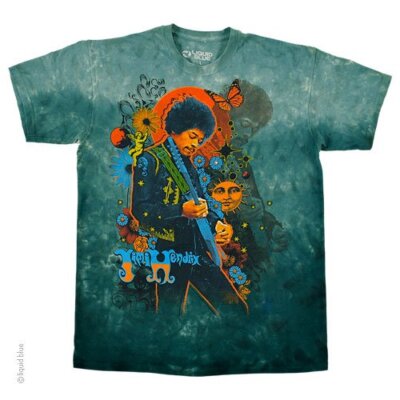 JIMI HENDRIX-TRIPPY JIMI-TIE DYE T-SHIRT S-M-L-XL-XXL Experience, GYPSIES