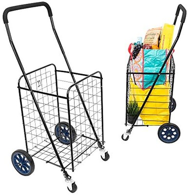 Mount-It! Shopping Cart for Groceries, with 360° Rolling Swivel Wheels, Groce...