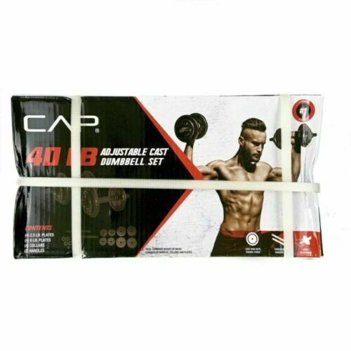 Same-Day Free Shipping! CAP 40 Lb Adjustable Cast Iron Dumbbell Weight Set