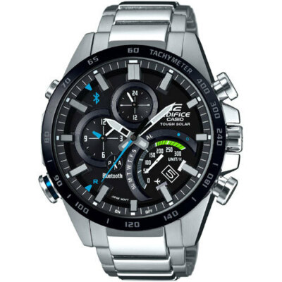 Pre-owned Casio International Warranty Eqb-501xdb-1ajf Edifice Time Traveler Men's Watch