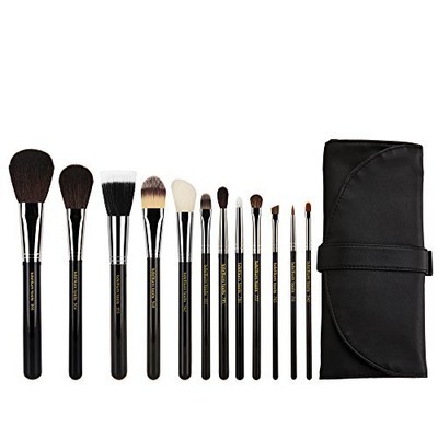  Professional Makeup Brush Maestro Series - Complete 12pc. Brush Set with Roll 