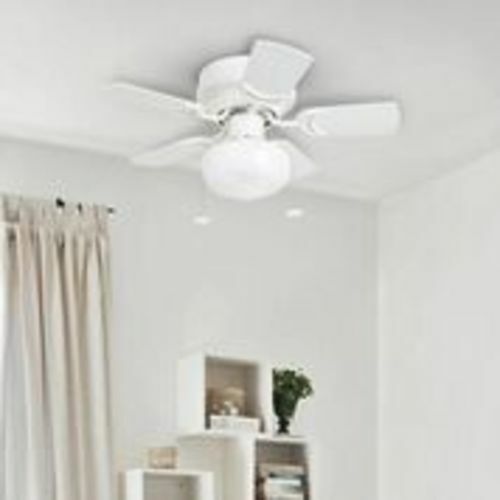 Hero 28 White Small Ceiling Fan With Beautiful White Globe Led
