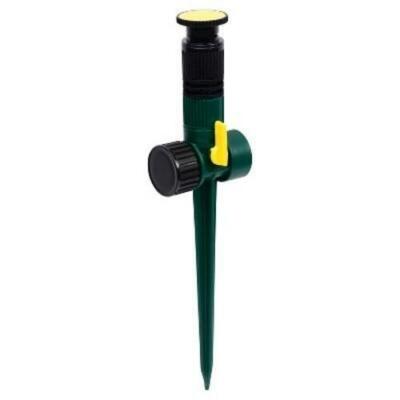 Melnor 15335 Multi-Adjustable Spike Sprinkler, Green 30 ft Water Flow Control
