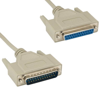 6Ft DB25 Null Modem Serial Cable M/F 28AWG RS232 Crossover 25Pin PC Printer Data