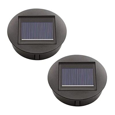 2 Pack Solar Lights Replacement Top for Lanterns Waterproof Round Solar Lantern
