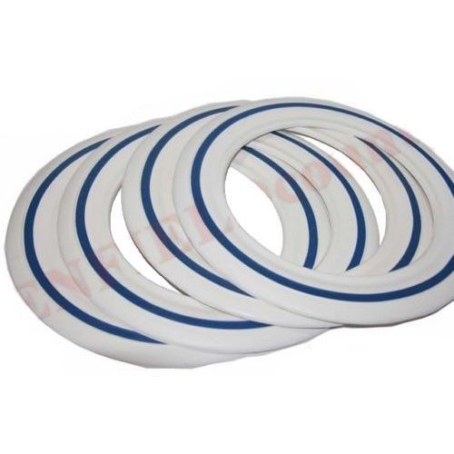 White Wall Blue Stripe Tyre Inserts 4 Units 8" Vespa Rim  