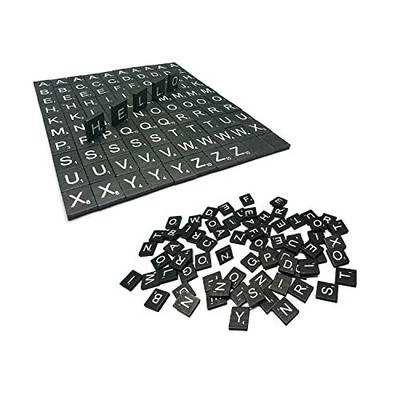 300 Pcs Wood Scrabble Tiles DIY Wooden Scrabble Letters for Spelling Tile Game