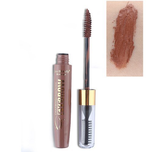 Kiss Beauty All Day Tinted Brown Eyebrow Mascara Dual Ended Tube Brush Comb NEW