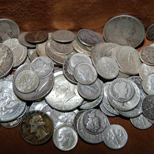 90% SILVER - $2 FACE USA COINS LOT - HALF DOLLARS QUARTERS DIMES OUT OF CIRC MIX