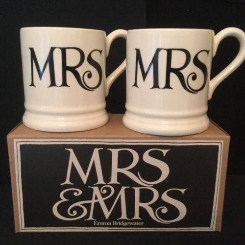 Mr & Mrs Emma Bridgewater mugs in ShipstononStour, Warwickshire