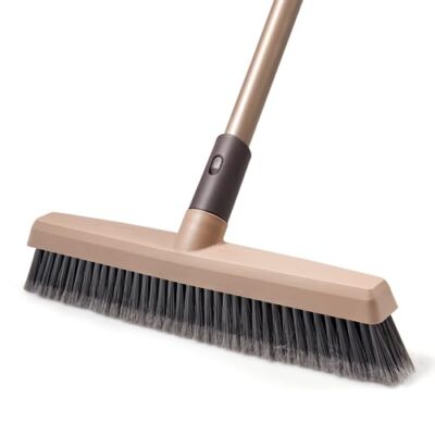 Push Broom with Long Handle for Cleaning Deck Driveway Yard Patio Garage
